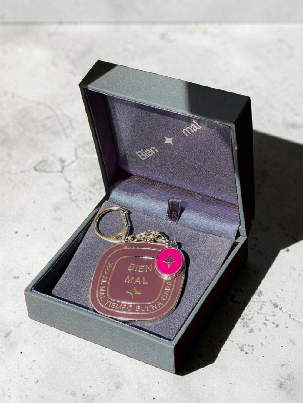 Bien Mal Inspirational Keychain/Bag Charm Nº 1 - Burgundy,  NIB